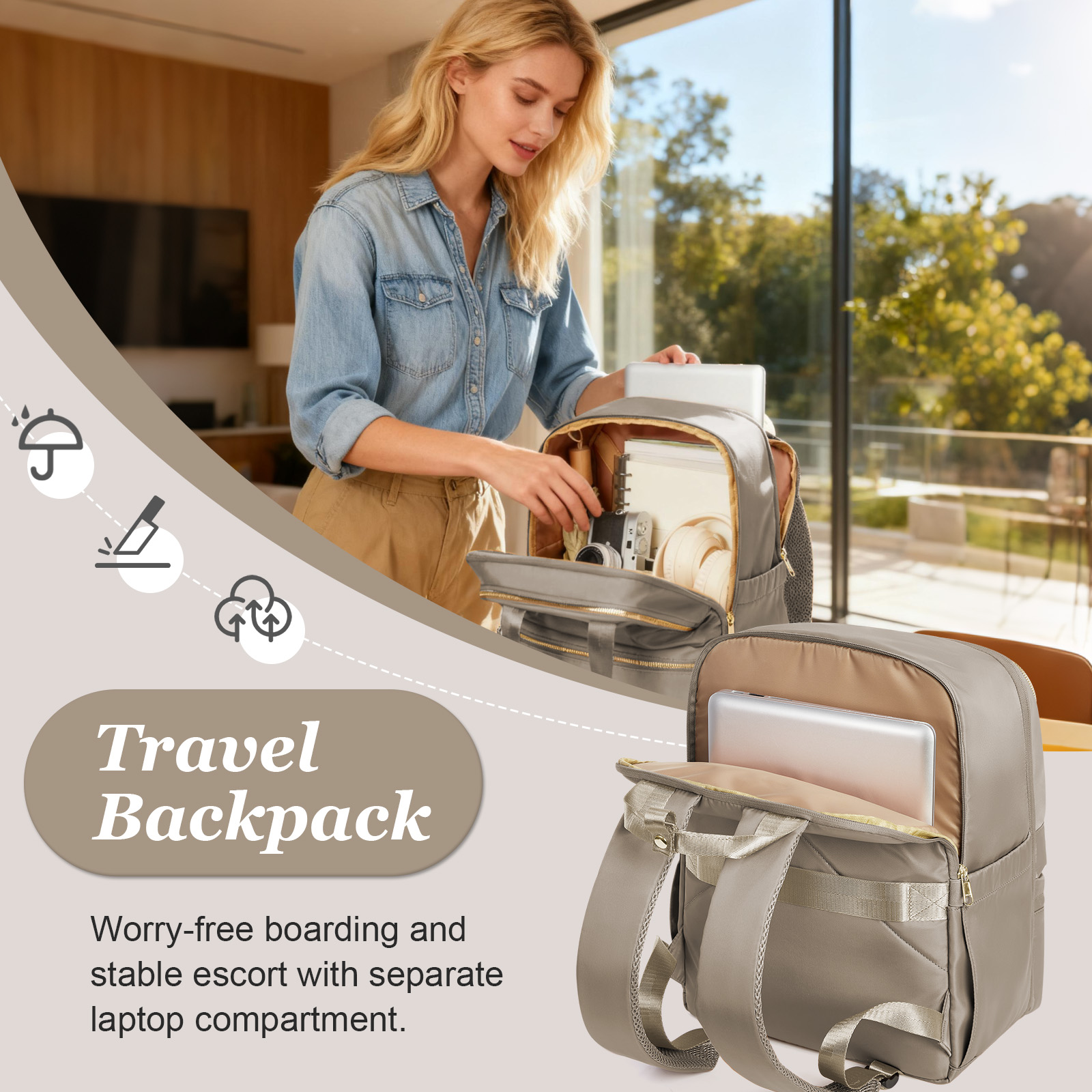 Ryanair 40x30x20 Travel Backpa - Canvas Backpack Casual ulasan dan harga