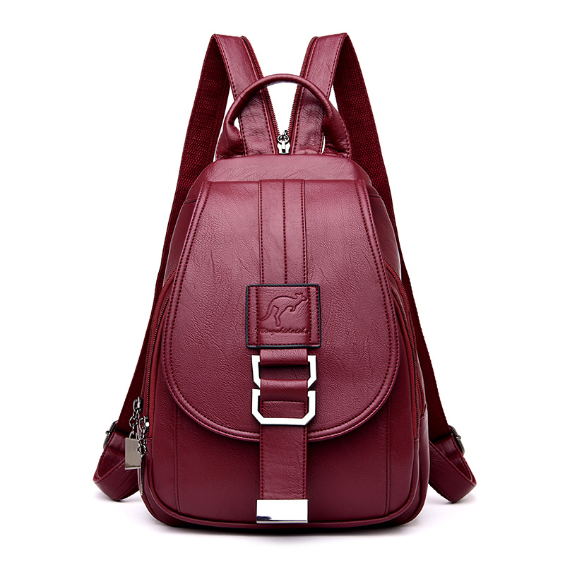 HOT 6 Color Women Backpacks Wo - Leather Backpack Vintage ulasan dan harga